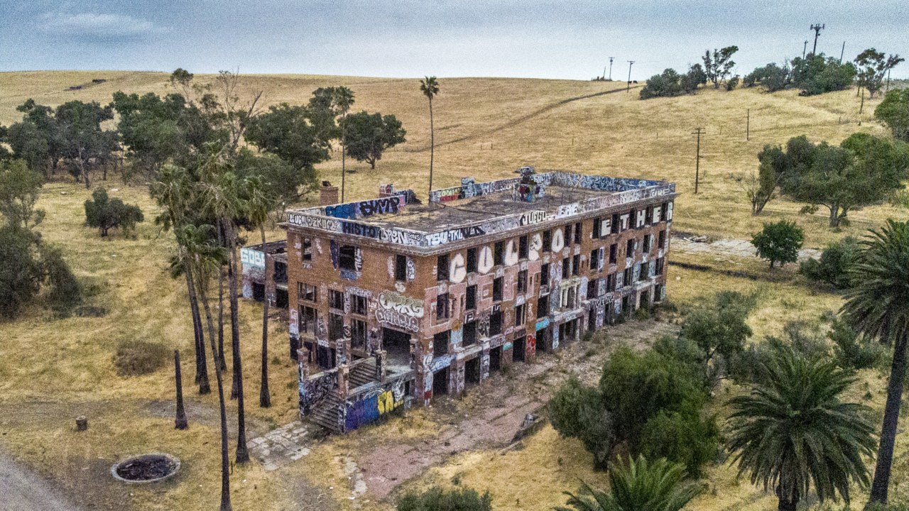 Drone footage shows once famous Delta resort with a military past