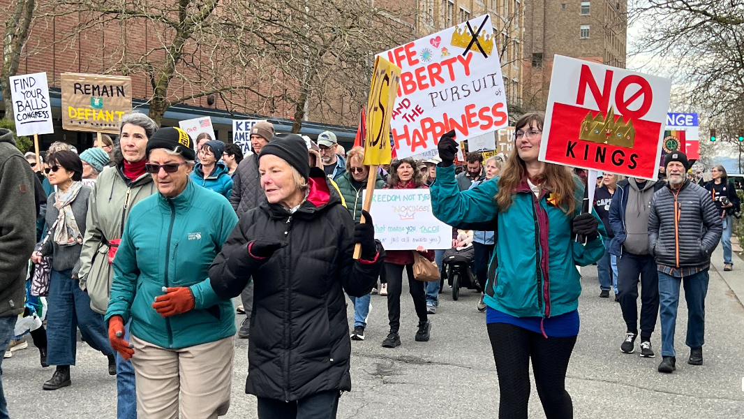 Meet the faces of Bellingham's latest No Kings rally and march