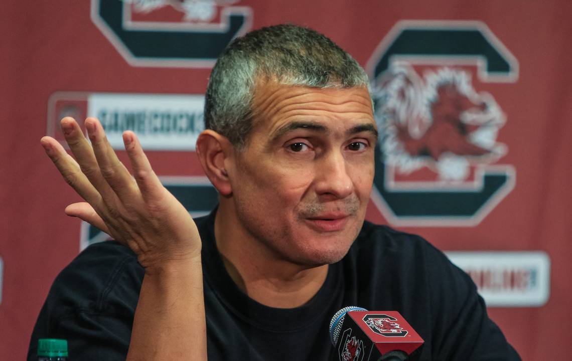 South Carolina men's basketball coach Frank Martin talks about his Top 25 ranked team