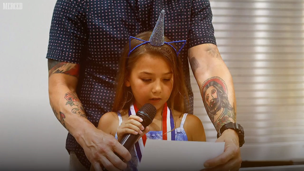 Watch 1st grader’s essay that won her dad Merced County Father of the Year