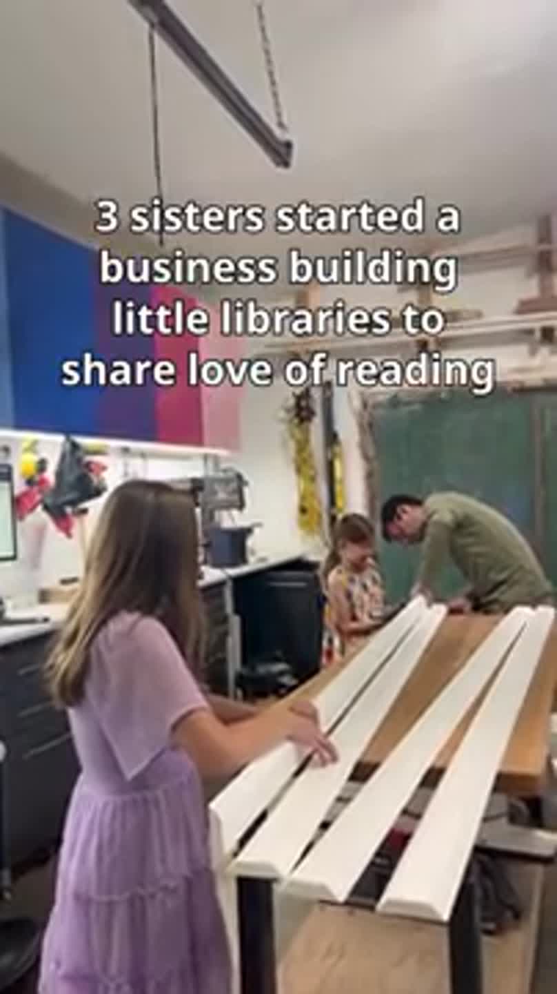 Three sisters build little libraries, inspired by learning to read