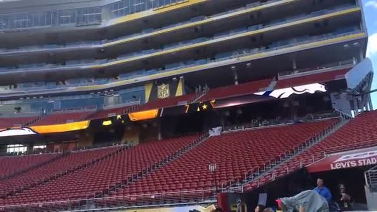 A view from the field at Levis Stadium, site of the Super Bowl
