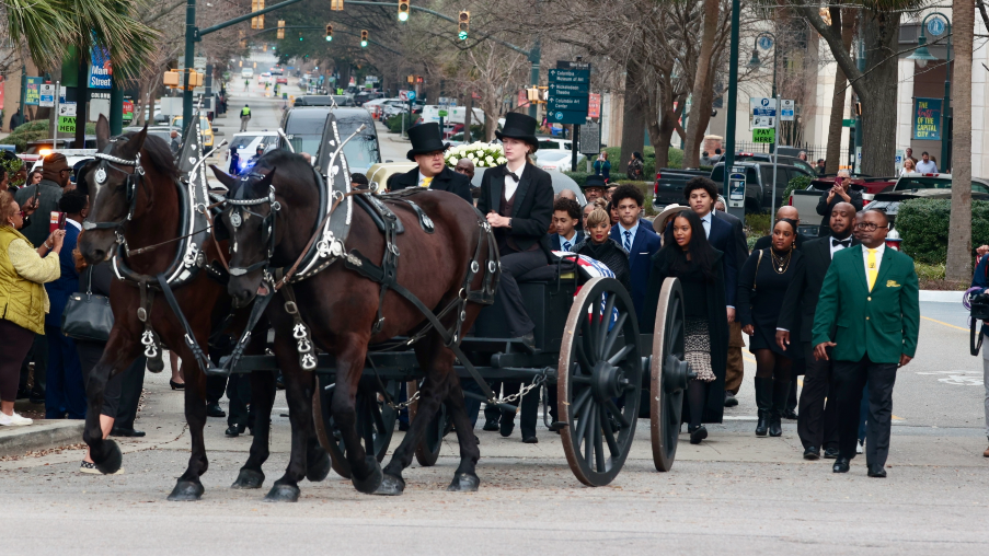 The Rev. Jesse Jackson's remains arrive at the SC State House