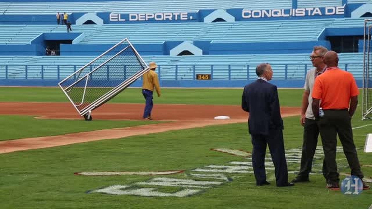 Cuba stadium readies for Tuesday's game against Tampa Bay Rays