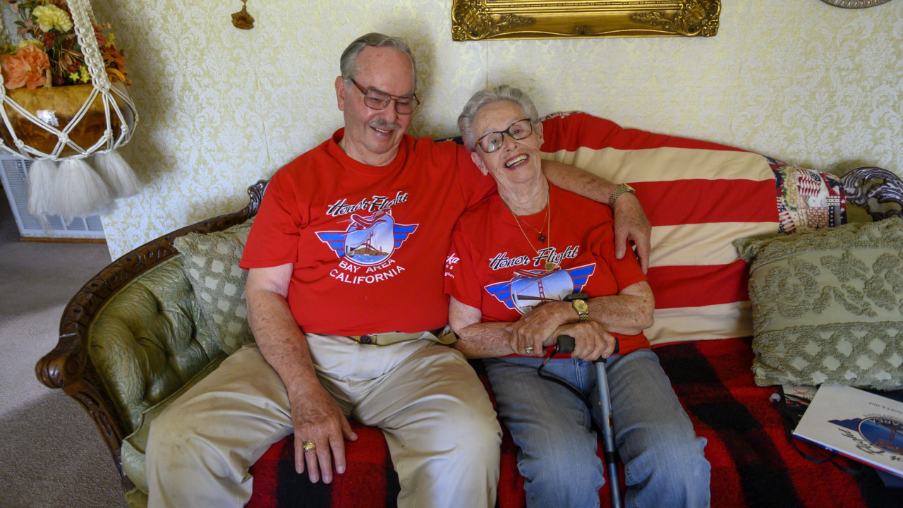 ‘It is surprising, the patriotism.’ Married vets back from Honor Flight trip