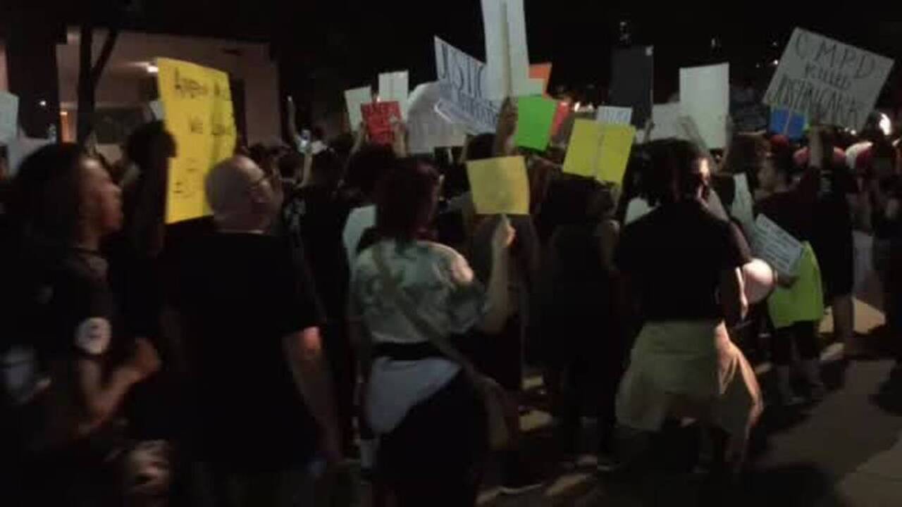 Marchers chant: 'Release the whole video'