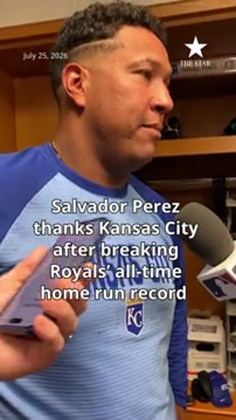 Salvador Perez thanks Kansas City after setting Royals' all-time HR record