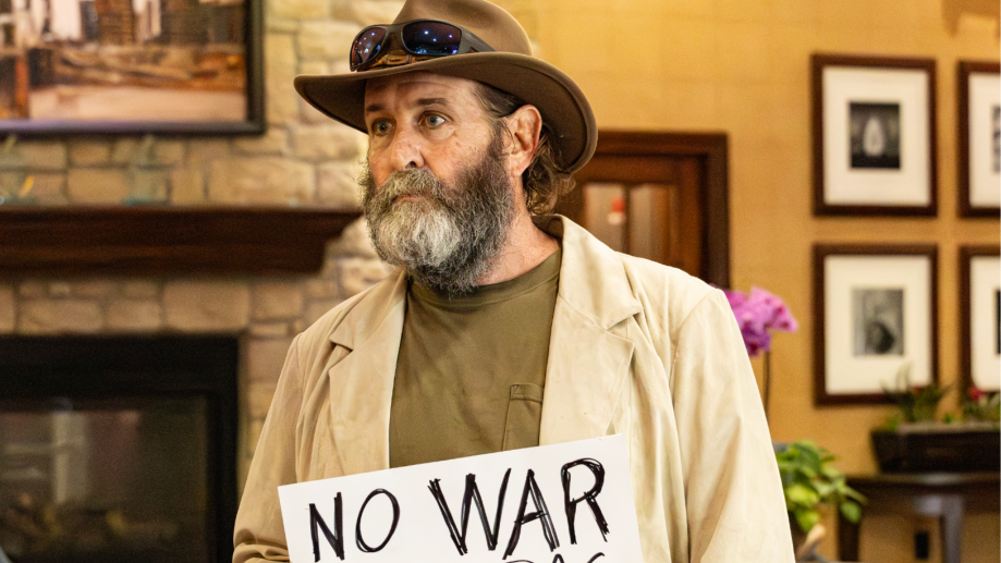'No War, No AIPAC,' says Thomas Massie supporter from West Virginia