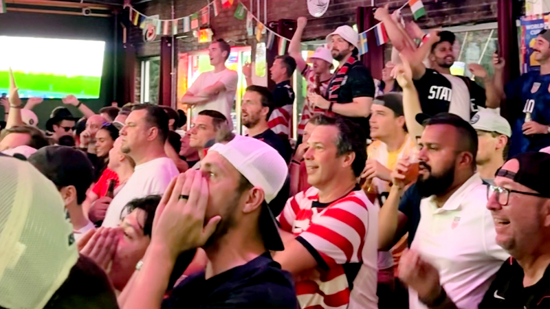 Scenes from a World Cup watch party
