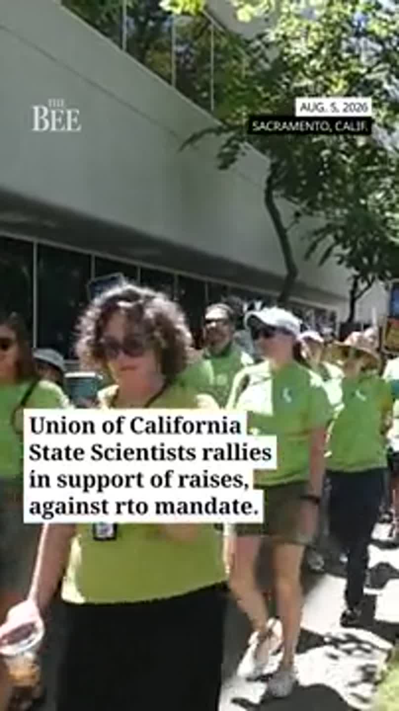 California's state scientist union rallied outside CalHR. Here's why
