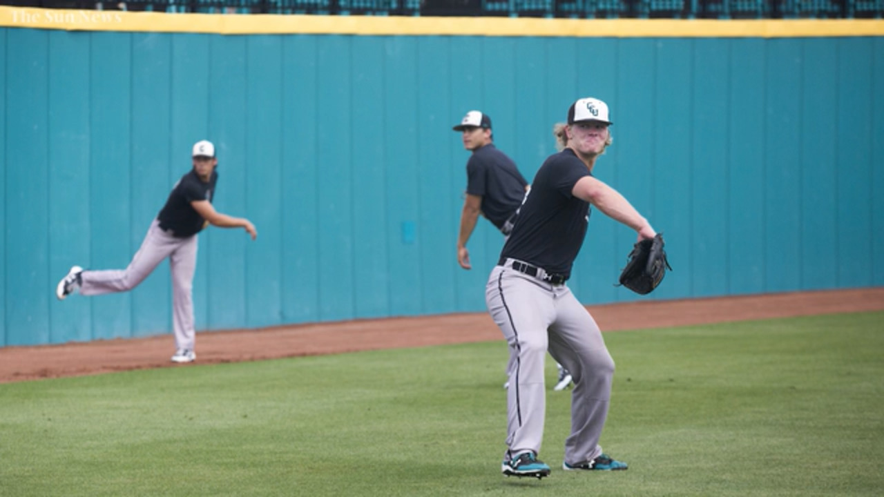 How a Conway offensive lineman has transformed into an invaluable pitcher at CCU