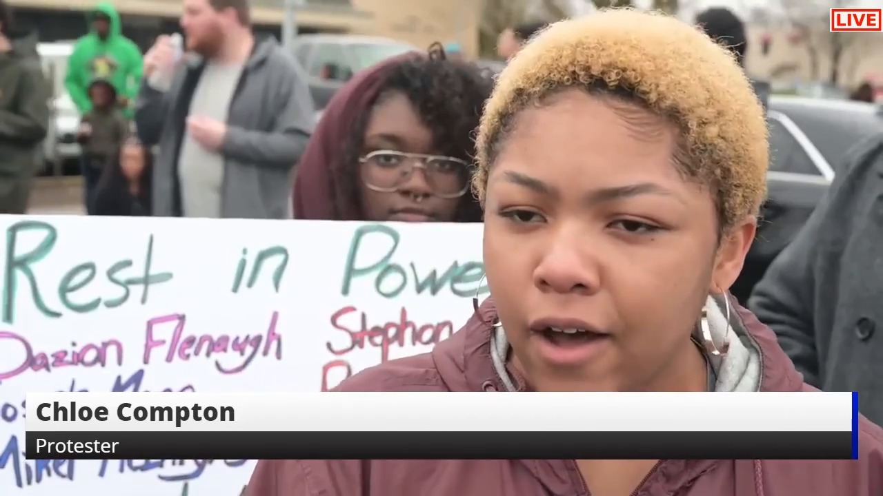 Protester Chloe Compton responds to D.A.’s announcement