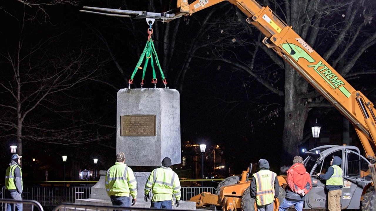 Silent Sam pedestal removed after order from UNC Chancellor Carol Folt, who is stepping down
