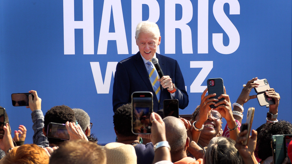 ‘If we show up, we’ll win.’ Former president Clinton campaigns in Columbus, GA for Kamala Harris