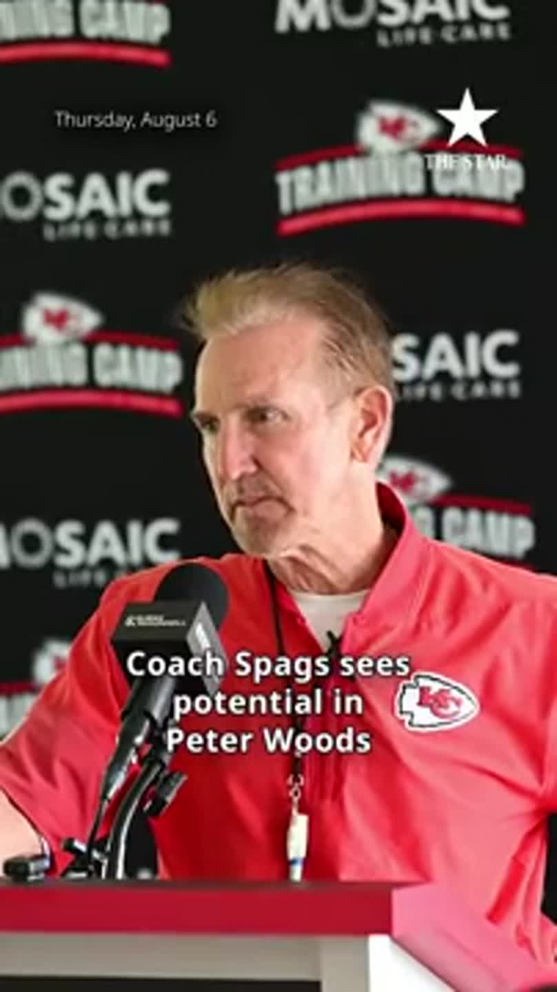 Chiefs defensive coordinator Spagnuolo sees potential in Peter Woods