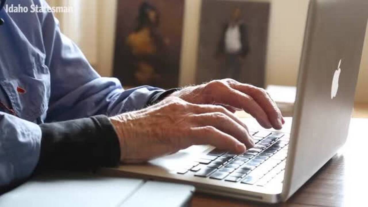 He's had cancer and a heart attack, but his writing helps the anxiety go away