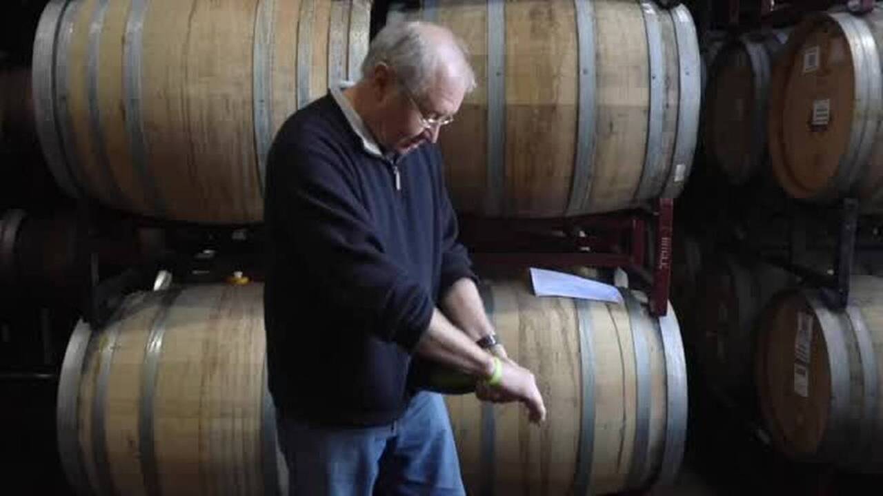 An explosive way to get a bottle of sparkling wine ready for sale