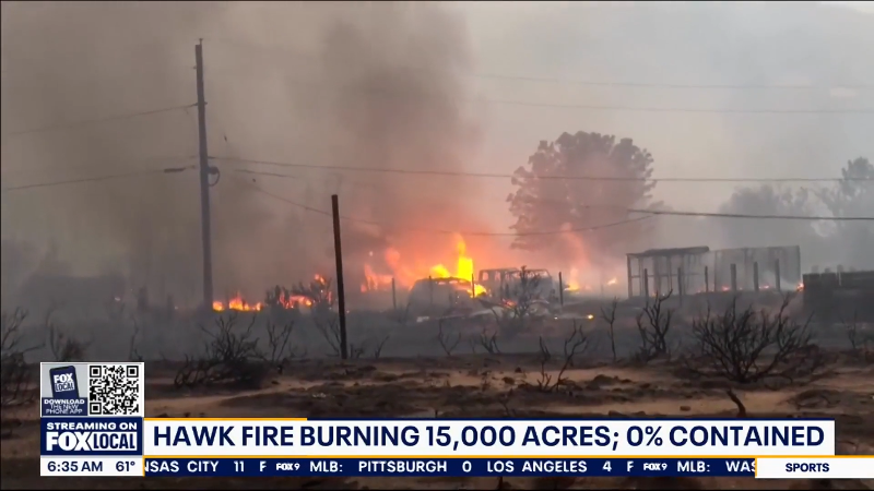 Firefighters battle fast-moving 'Hawk Fire' in Reno