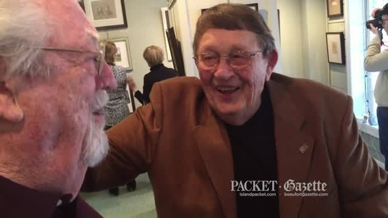 Video: Retired architect Corkern at his Bluffton art show opening