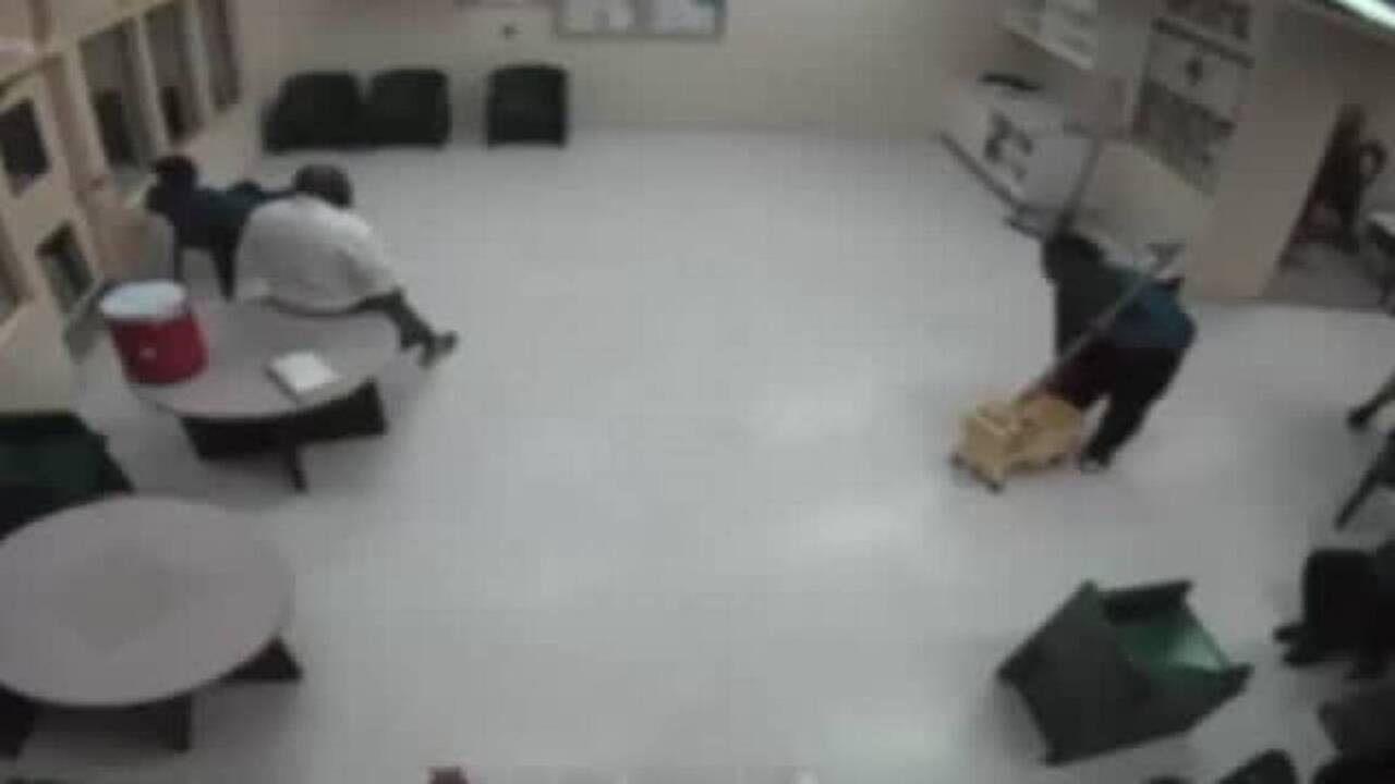 Closet became a cage for fighting