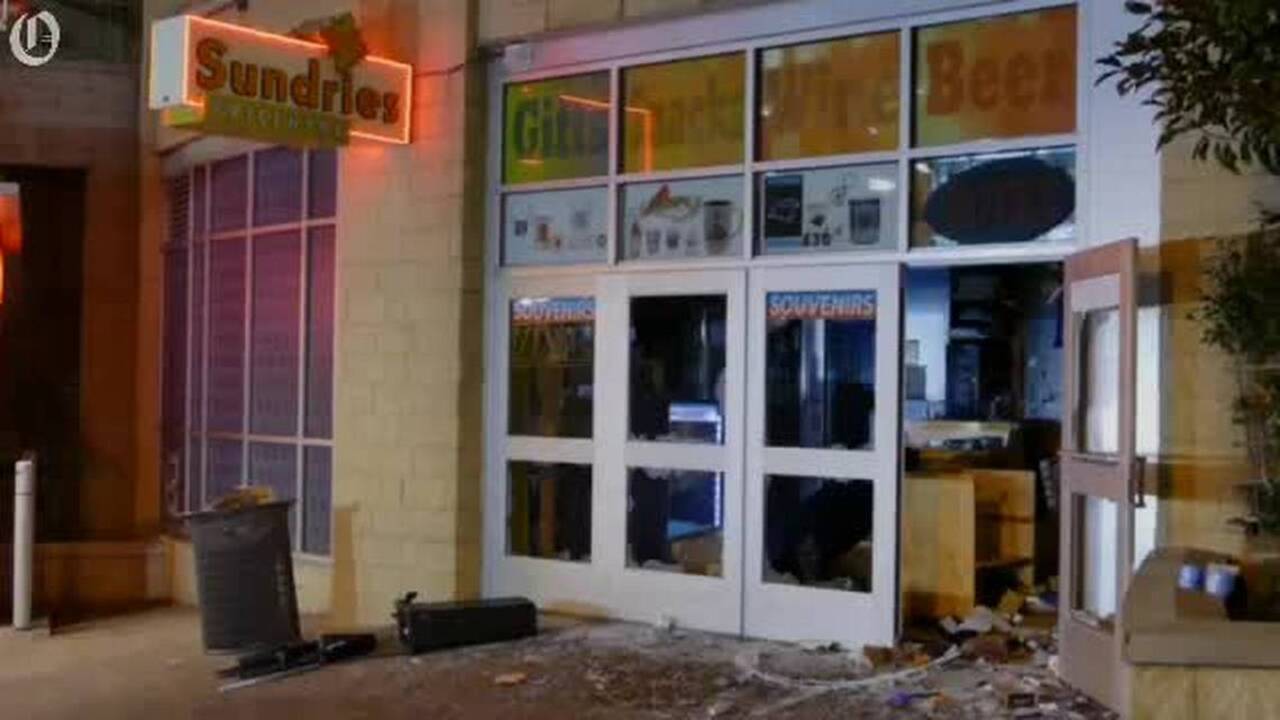 Uptown calm Thursday morning; damage from Charlotte police protests evident 