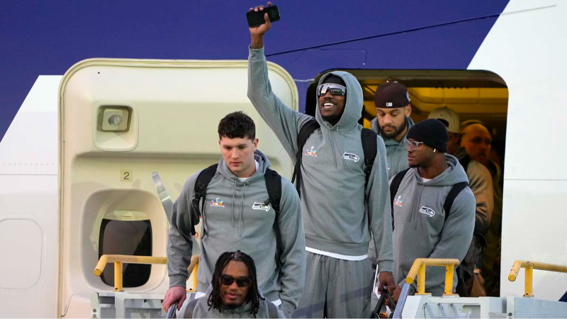 Seattle Seahawks arrive in the Bay Area for Super Bowl 60