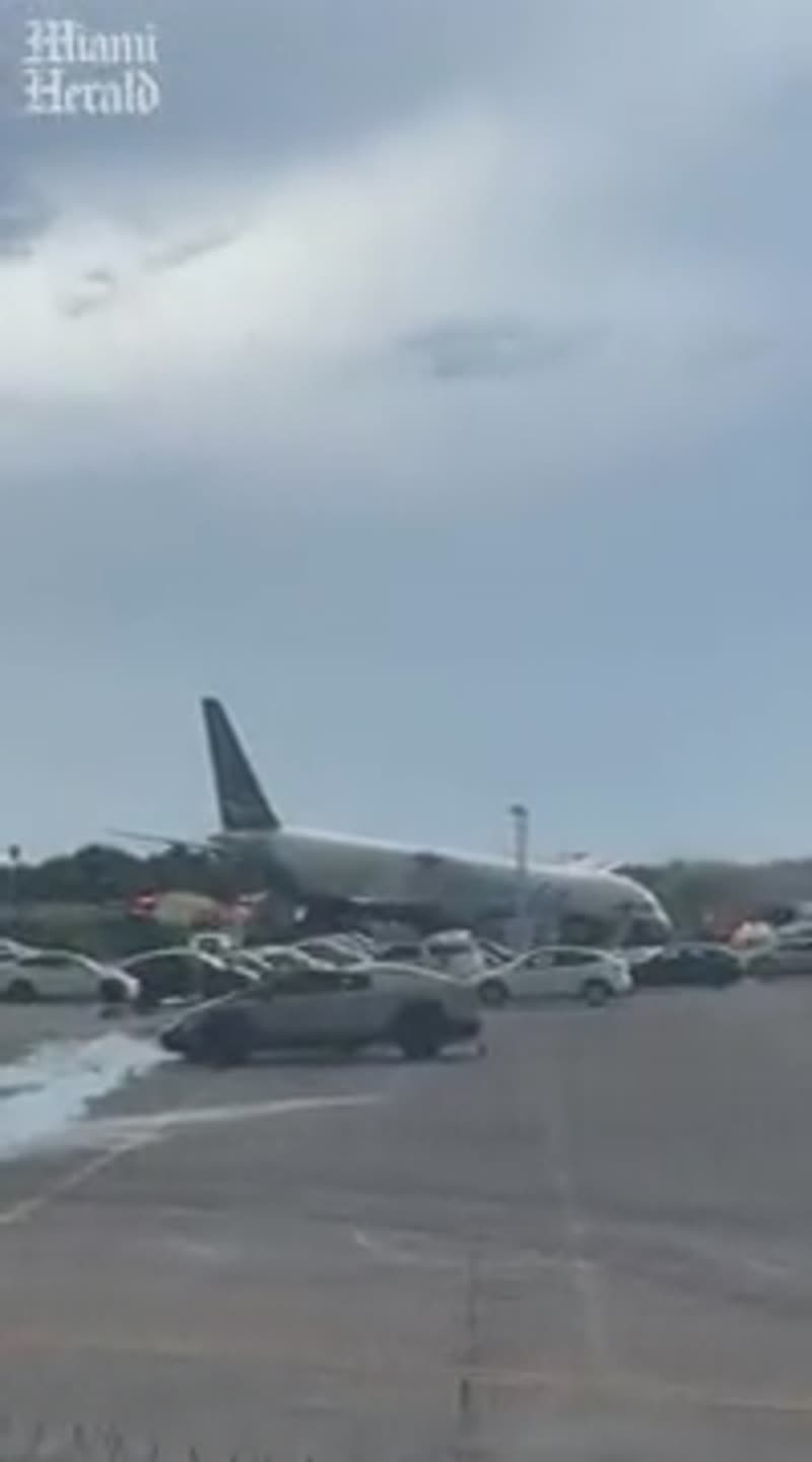 Footage shows first responders at the Amazon plane crash