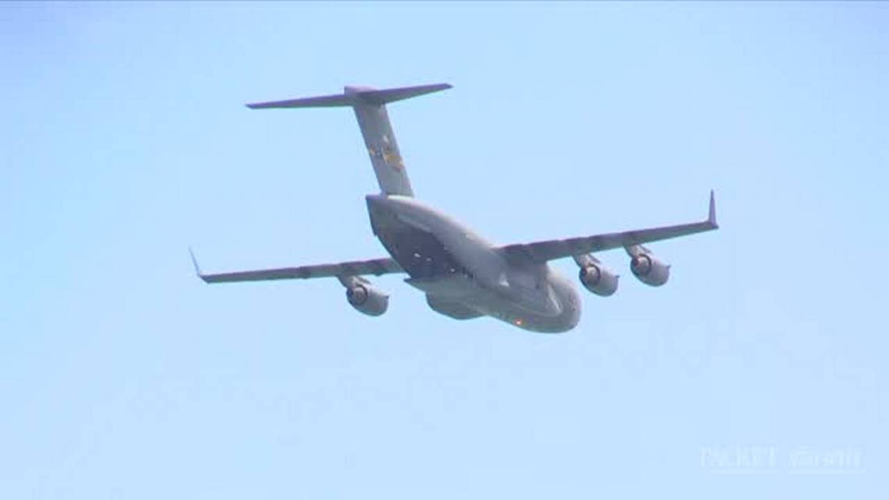 Salute from the Shore: F-16s, C-17 fly over on July 4