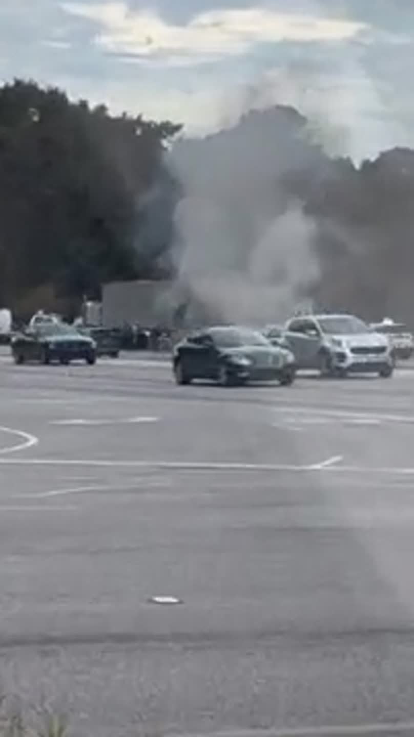 Video shows truck on fire jamming rush hour traffic leaving Hilton Head Island