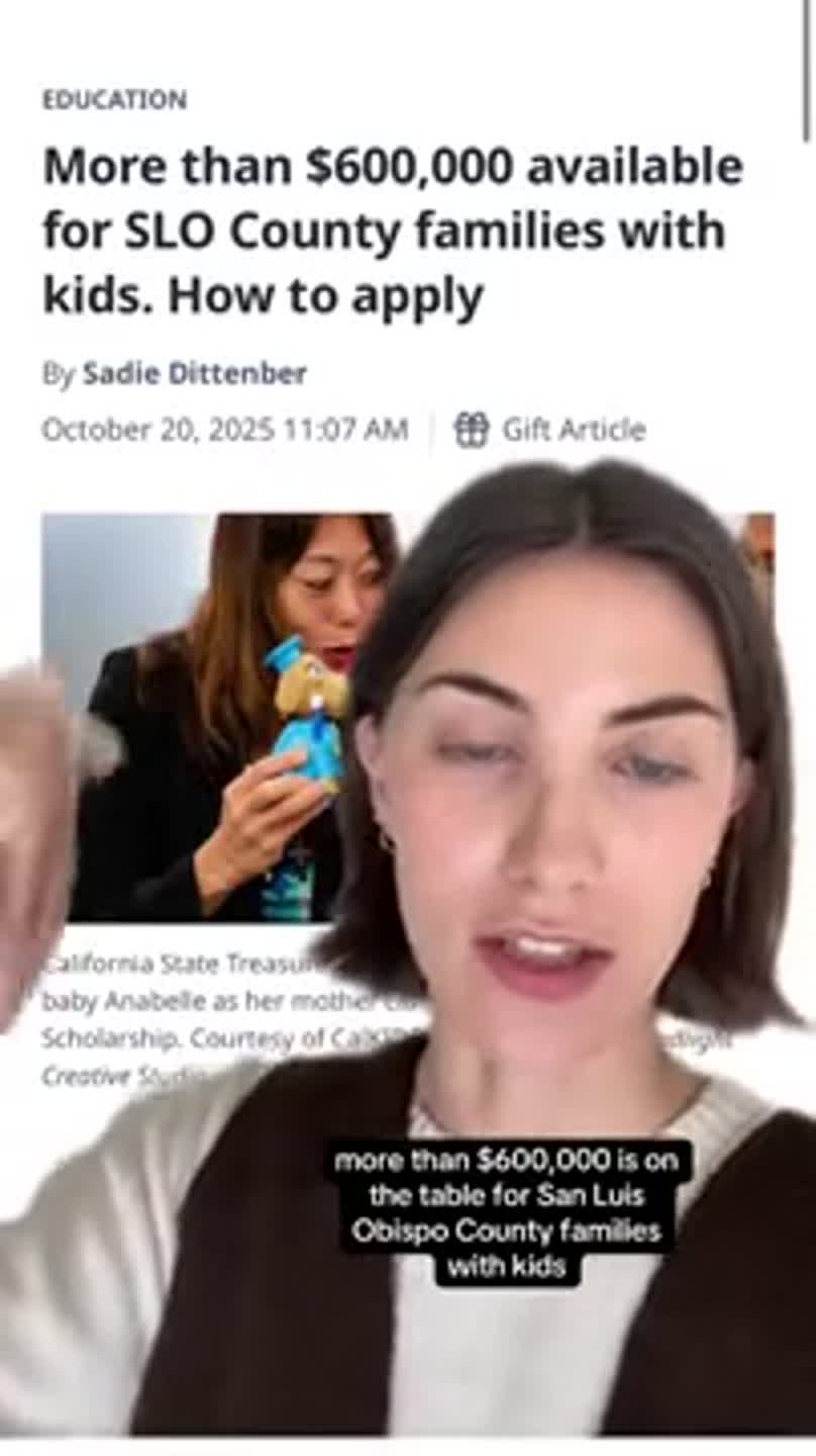 $600,000 available for SLO County families with kids.