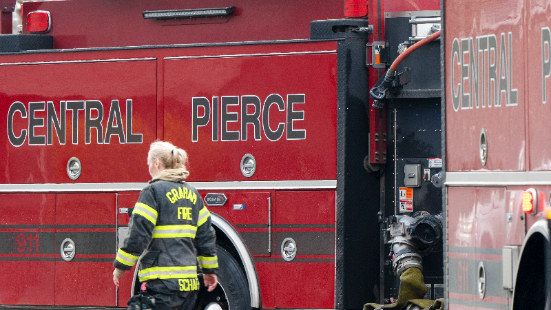 Fire destroys mobile home in Frederickson Sunday night