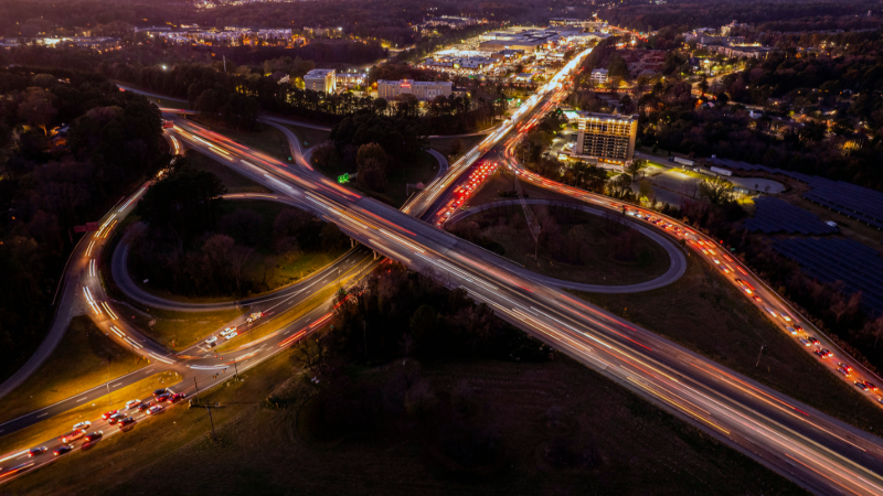 Why do some portions of I440 have bright streetlights and others have few? (Video)