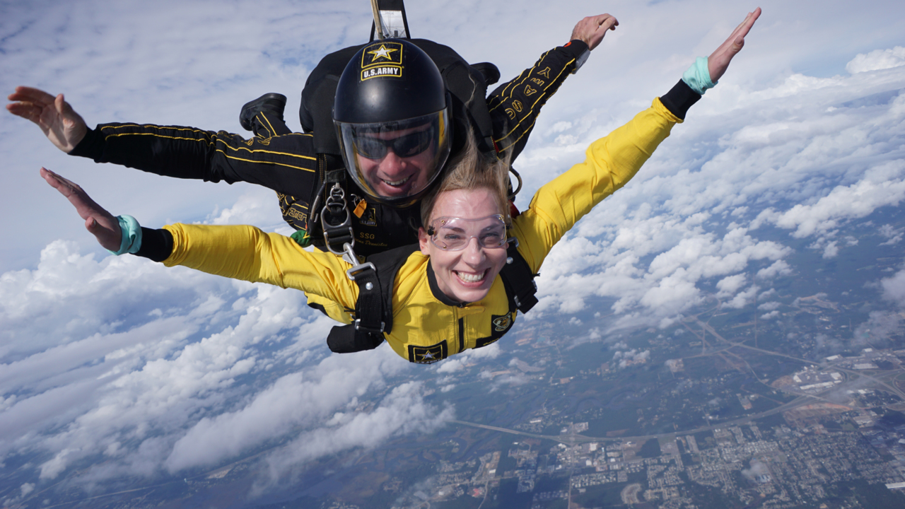 Sun Herald editor parachute jumps with the Army’s Golden Knights