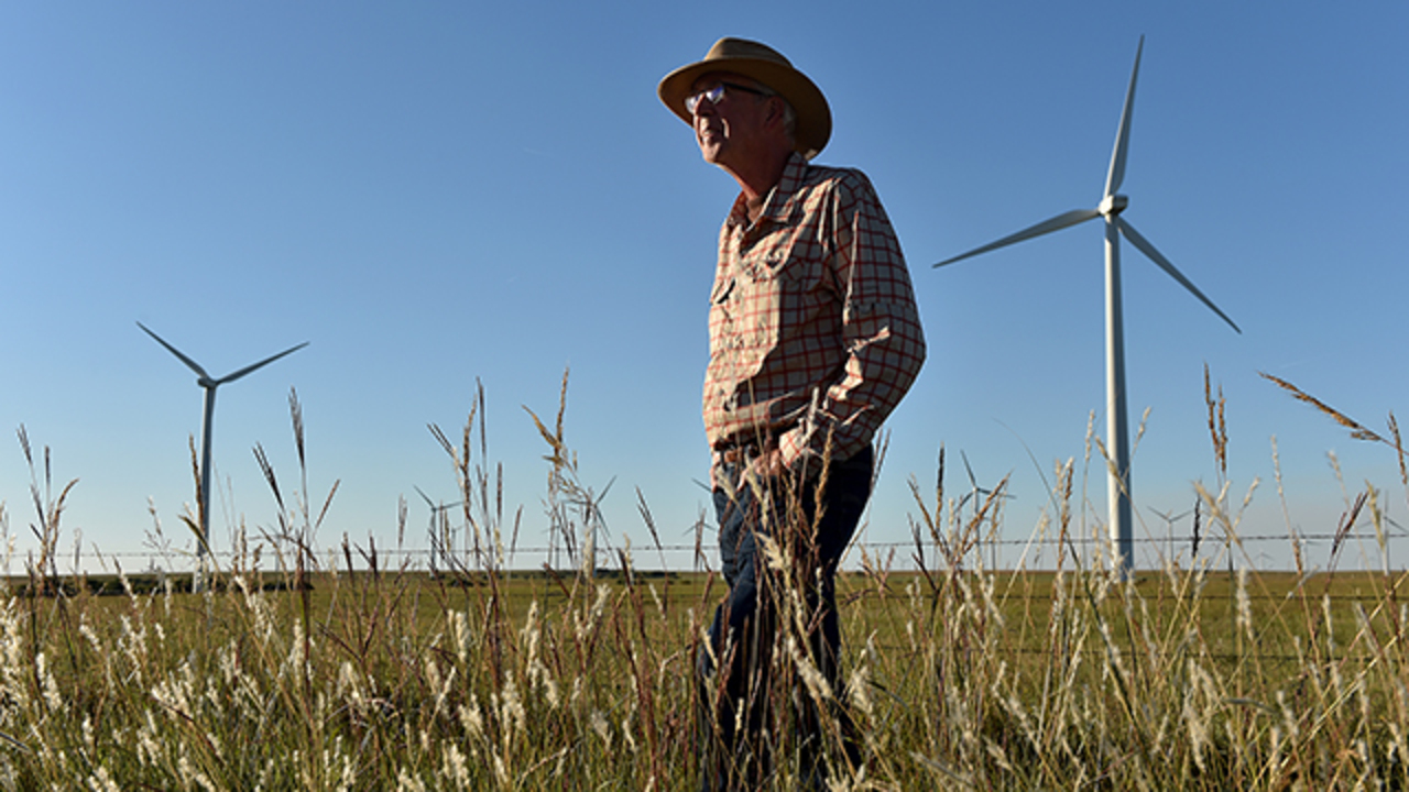 Kansas rancher describes big benefits to having a wind farm on his land