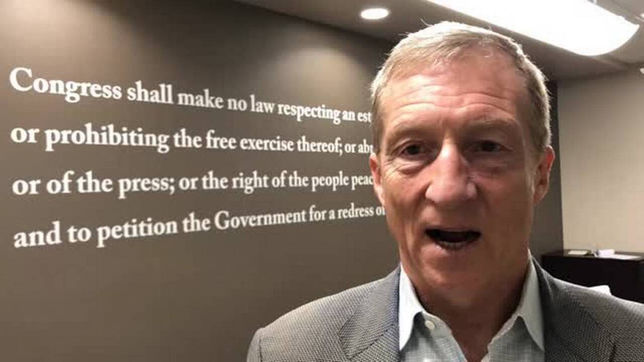 Billionaire brings his campaign to get rid of Trump to Modesto