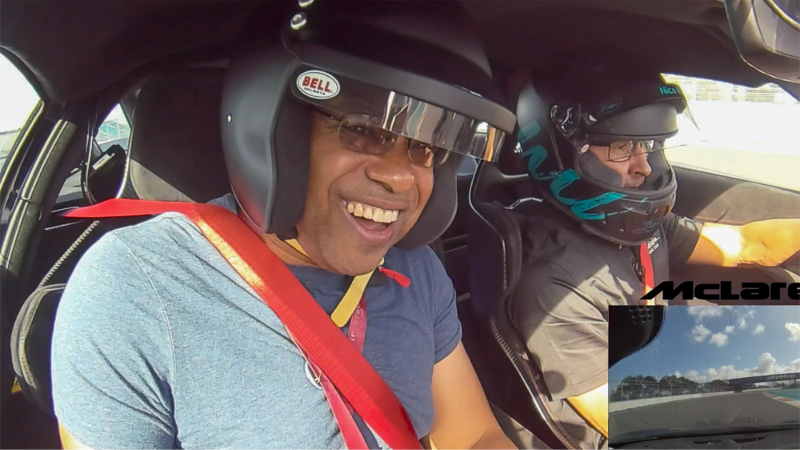 Miami Herald reporter driven on hot lap around Miami Grand Prix track