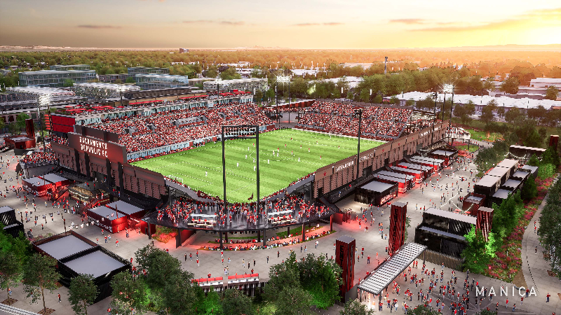 Fly through Sacramento Republic FC's newly unveiled Railyards stadium