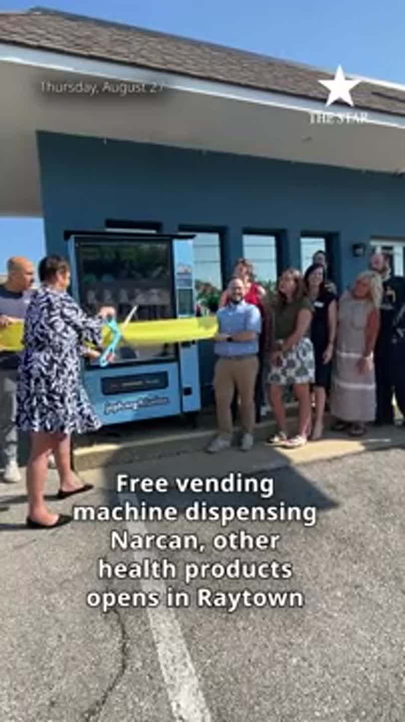 Free vending machine dispensing Narcan, other health products opens in Raytown