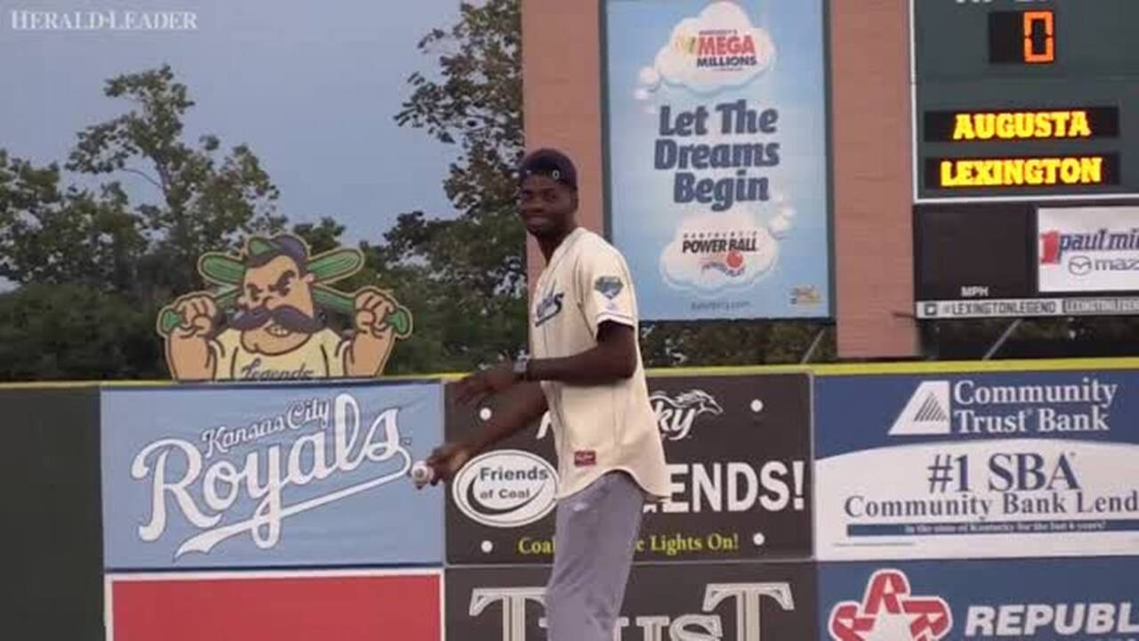 Ex-Cat Nerlens Noel throws first pitch at Legends game