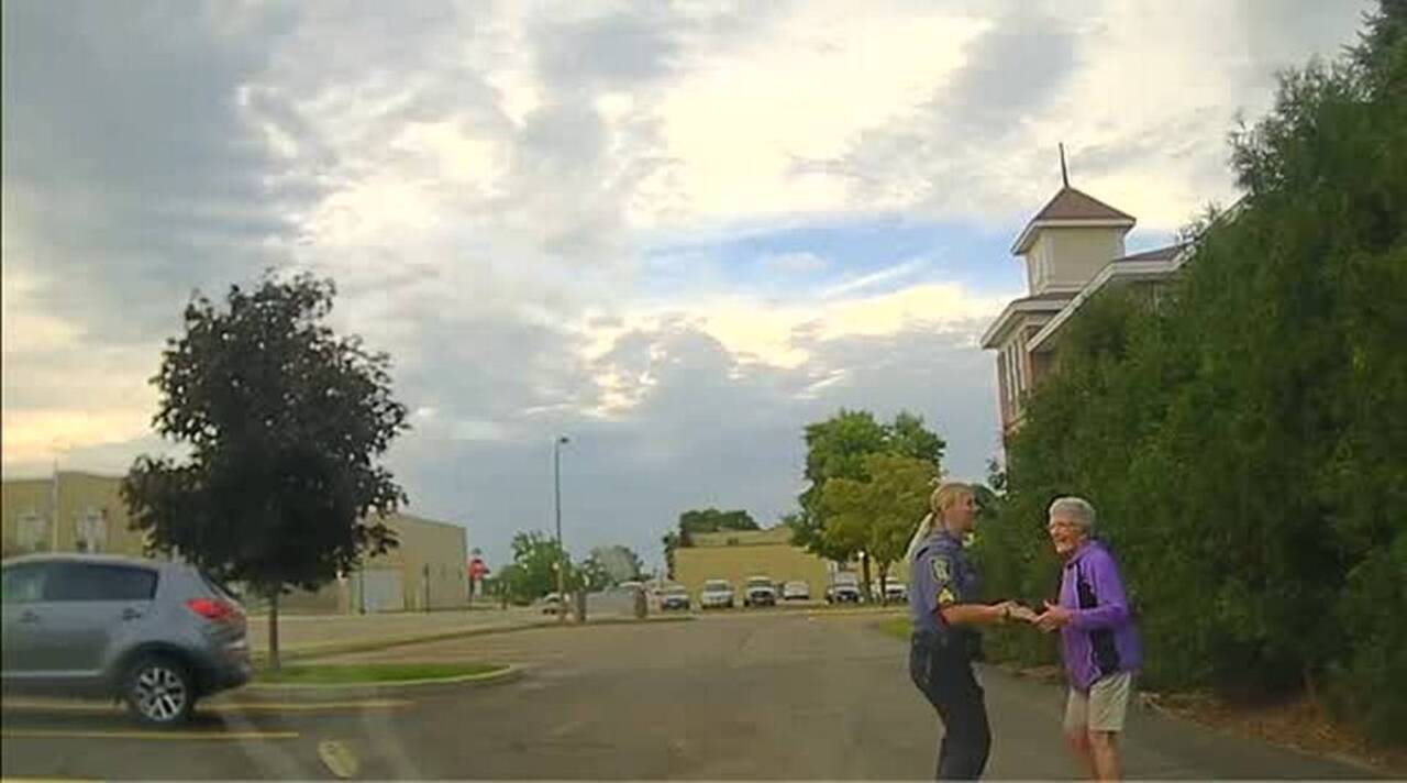 Watch woman, 92, dance with police officer - and try not to smile