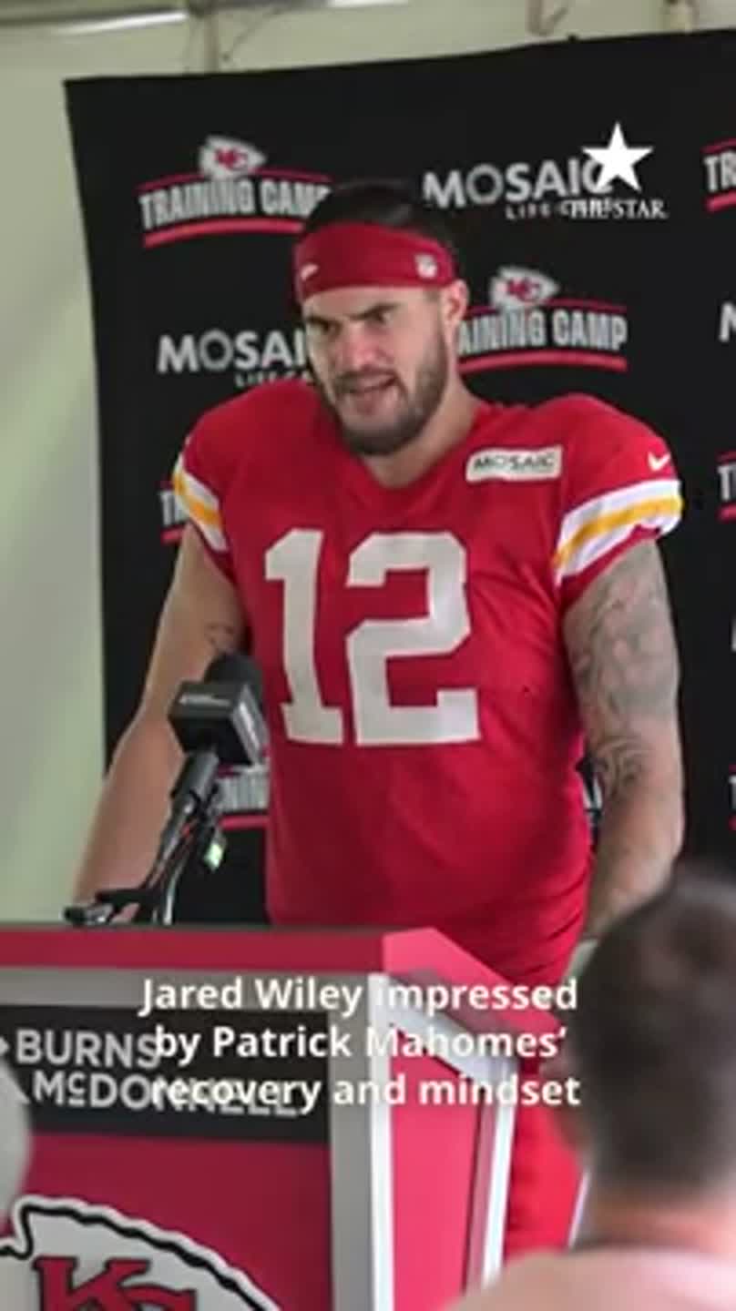 'That dude is a warrior': Chiefs tight end Jared Wiley impressed by Patrick Mahomes