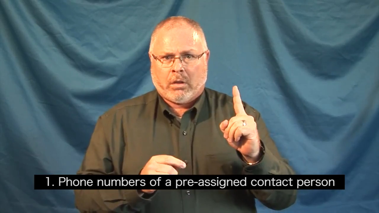 Make a plan in case of emergencies (ASL)