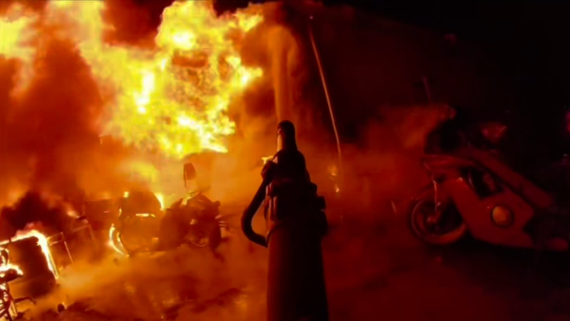 Firefighters battle large Beard Avenue blaze in Modesto