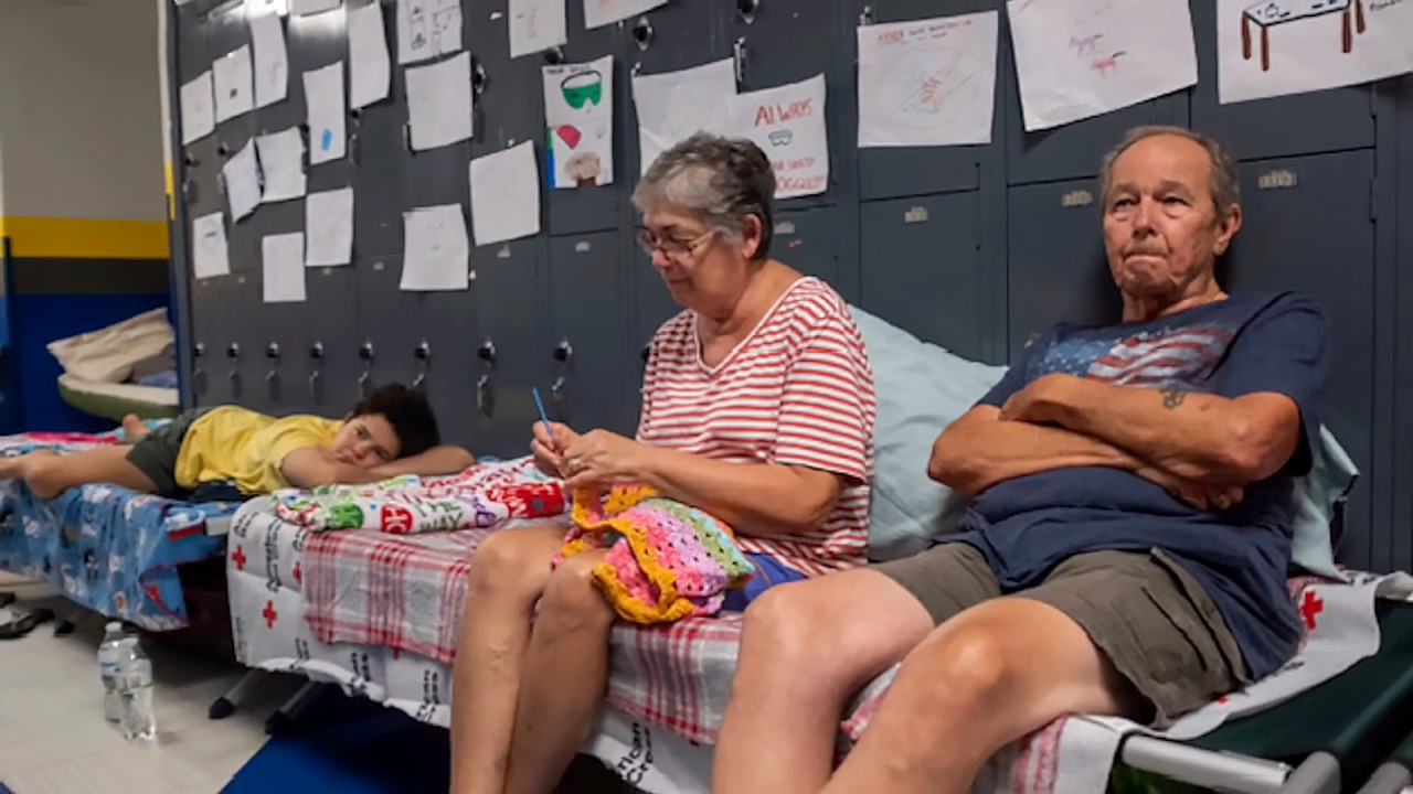 North Myrtle Beach residents seek shelter at high school