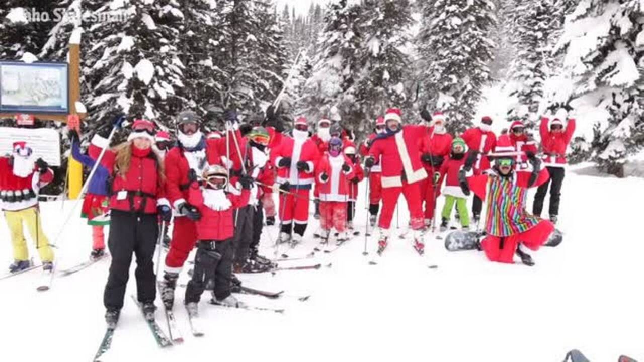 Watch Santa ski at Tamarack
