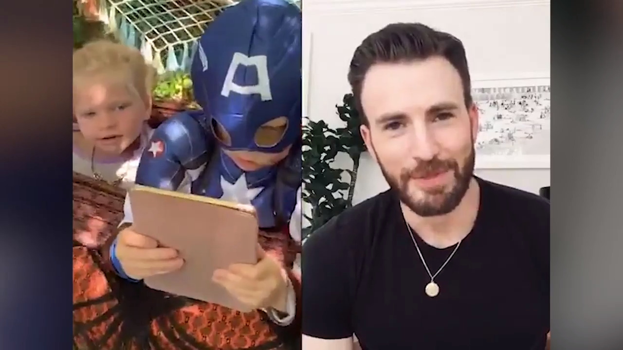 ‘Captain America’ delivers message to Wyoming boy who saved sister from dog attack