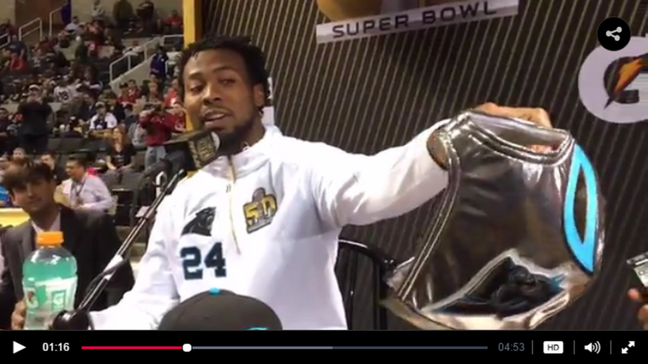 Josh Norman plays starring role during Super Bowl 50’s Opening Night