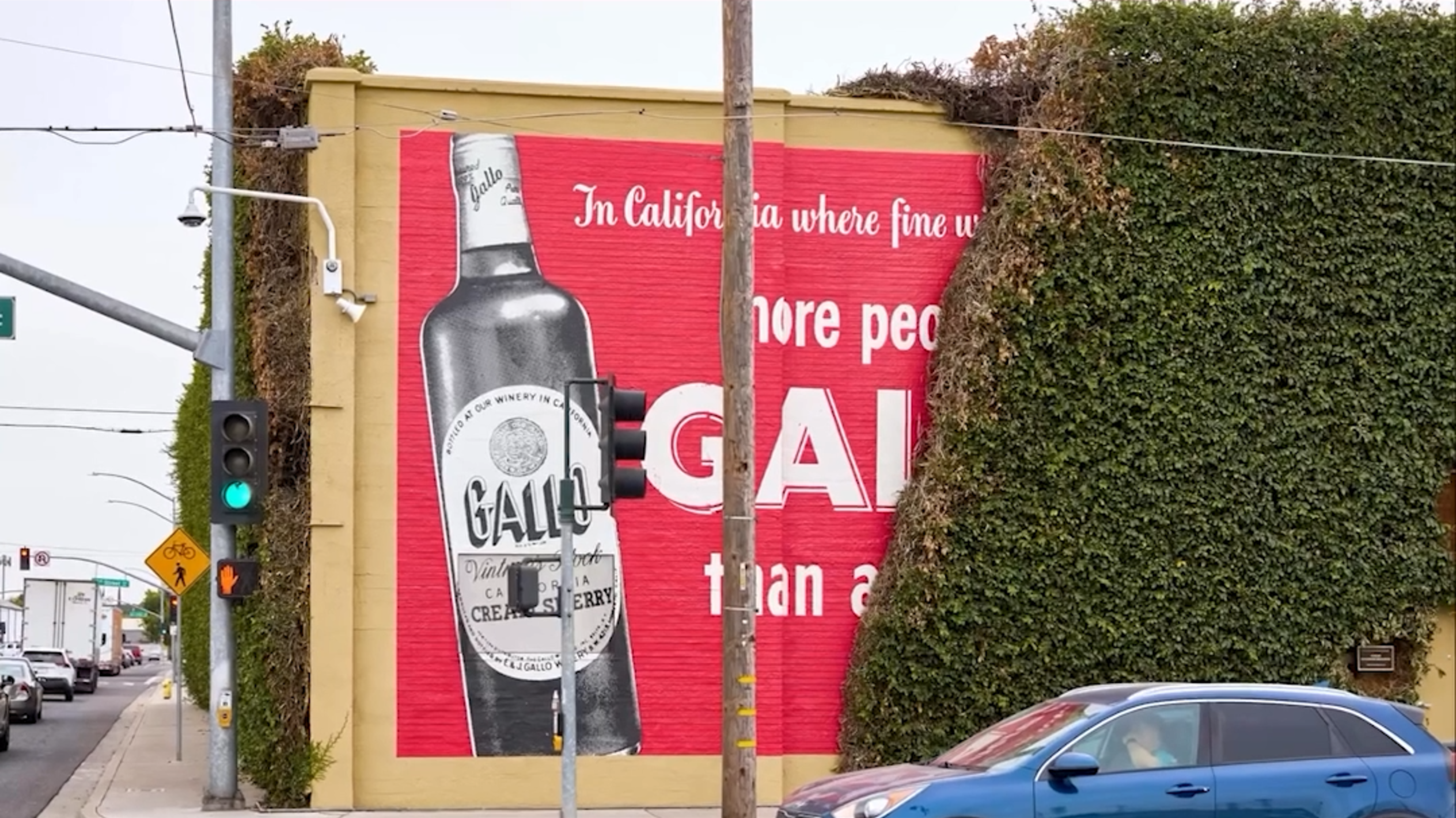 See time-lapse video of Gallo mural installation