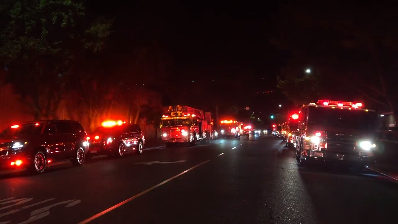 Crews knock down fire at the Blue Diamond factory after going to four alarms