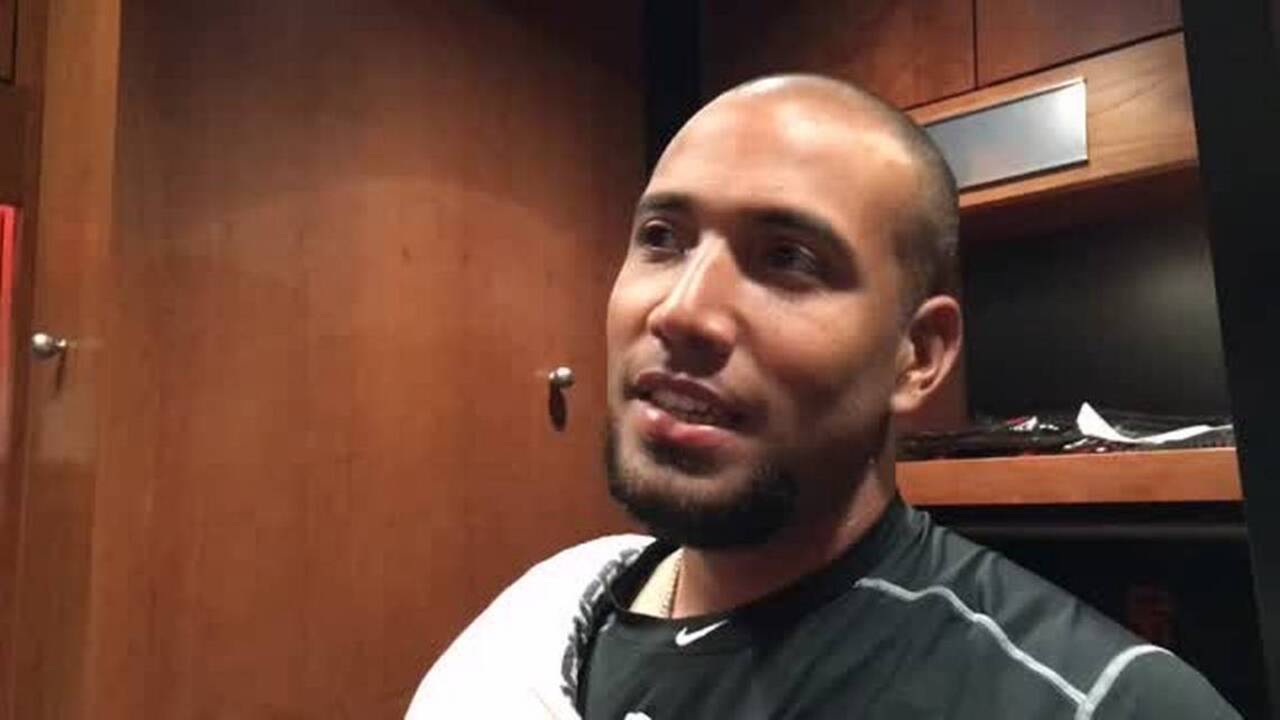 Giants reliever Albert Suarez reflects on first major-league victory